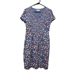 Boden Emory Jersey Dress, Periwinkle Blue Fallen Blossom, Size 6R, Pre-Owned
